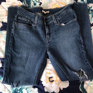 Levi’s Super Skinny Ripped Jeans